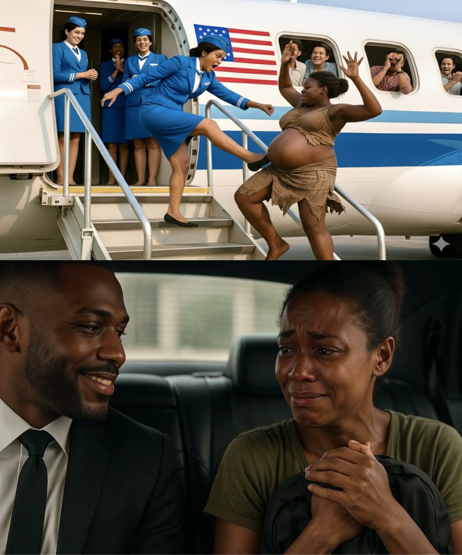 A Homeless Pregnant Woman Gets Kicked Off A Plane – Moments Later Everyone Regretted It! A homeless, pregnant woman was kicked off a plane after passengers complained about her presence, but moments later, an unexpected emergency revealed her hidden skills and left everyone on board full of regret. What incredible secret did she possess, and how did it change the fate of everyone on that flight?